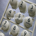 Rubber Silicone Keypad with Plastic Cover